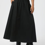 Yara long poplin skirt