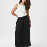 Yara long poplin skirt