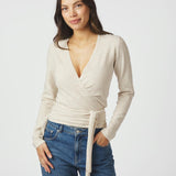 Tilfa knit wrap blouse