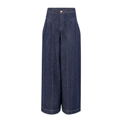 High waisted denim pants