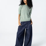 High waisted denim pants