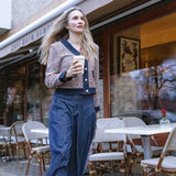 High waisted denim pants