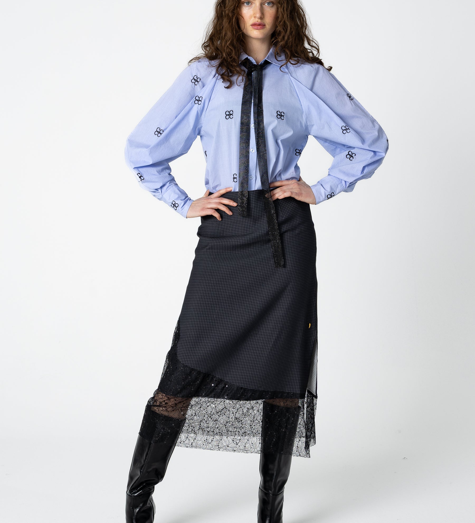 Shirt with embroidery