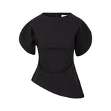 Asymetric Top With Volume Sleeves
