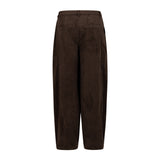 Faux Suede Pants With Cutline - Anna Fit