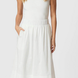 Yara long poplin skirt
