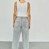 Hazel grey turn up jeans