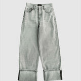 Hazel grey turn up jeans